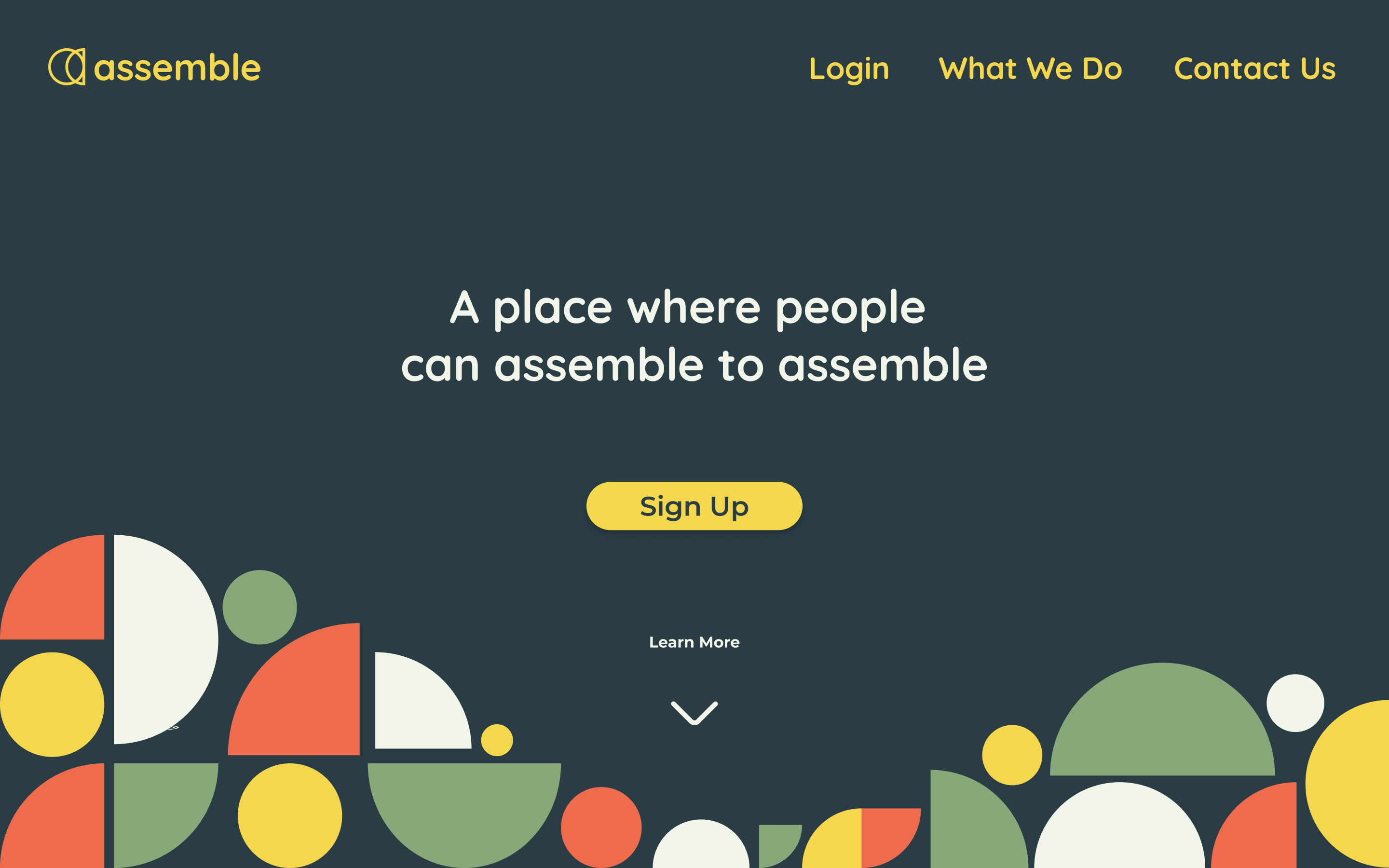 Landing Page for Assemble